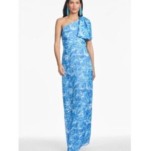 Blue One-Shoulder Mini Dress